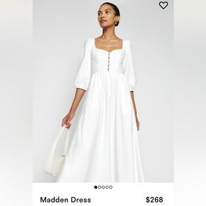 Reformation madden dress white size 2